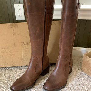 Women's Brown Fannar Leather Knee High Boots